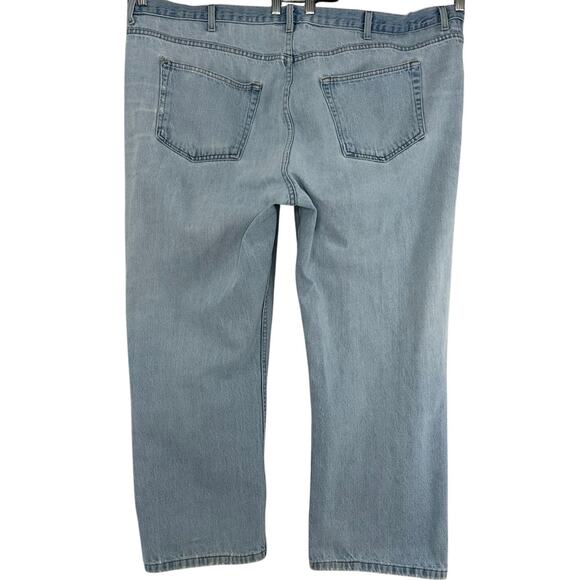 Saddlebred Big & Tall Classic Fit Jeans Mens 50 x 30 Distressed Lt Wash Cowboy - Picture 2 of 9